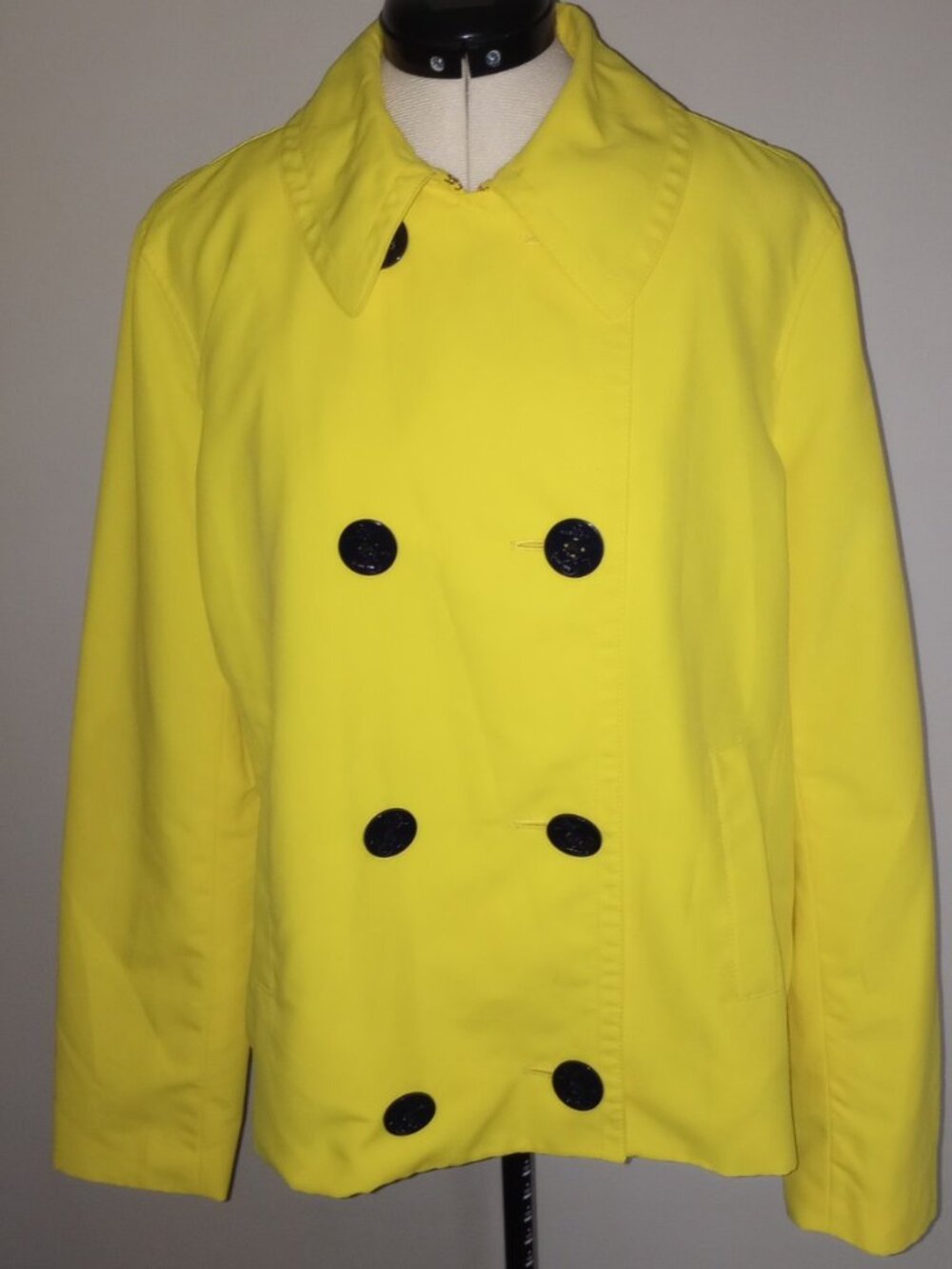 Women's lightweight lined Chaps pea coat, size XL